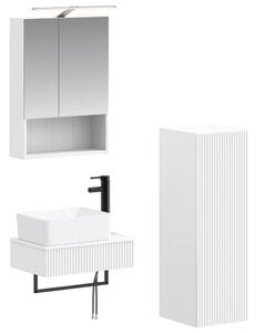 Fürdőszobai Szekrény Szett 4 pcs Fehér 50 x 14,5 x 70 cm
