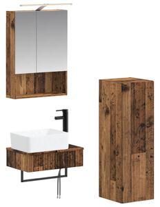 Fürdőszobai Szekrény Szett 4 pcs Antik Fa 50 x 14,5 x 70 cm