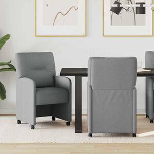 Kerekes Étkező Székek 2 pcs Világosszürke 57 x 67 x 95 cm