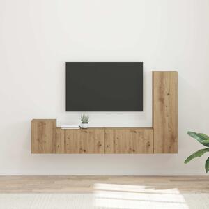 TV szekrény garnitúra 4 pcs Artisan tölgy Faanyag