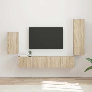 TV szekrény garnitúra 4 pcs Sonoma tölgy Faanyag