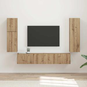 TV szekrény garnitúra 4 pcs Artisan tölgy Faanyag