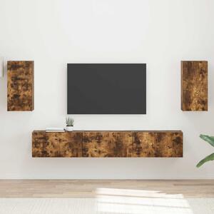 TV szekrény garnitúra 5 pcs Füstölt tölgy Faanyag