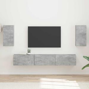 TV szekrény garnitúra 5 pcs Beton Szürke Faanyag