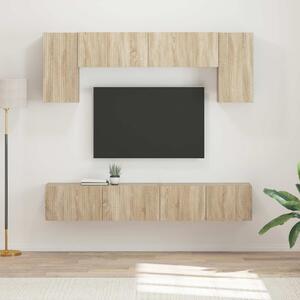 TV szekrény garnitúra 4 pcs Sonoma tölgy Faanyag