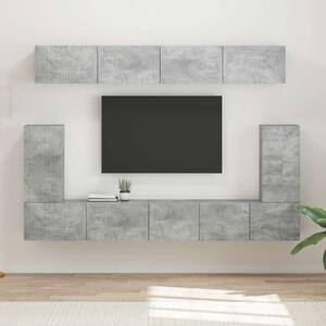 TV szekrény garnitúra 5 pcs Beton Szürke Faanyag