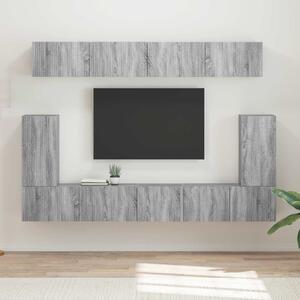 TV szekrény garnitúra 5 pcs Szürke Sonoma Faanyag