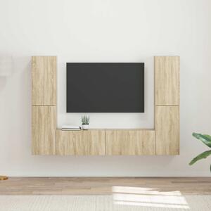 TV szekrény garnitúra 6 pcs Sonoma tölgy Faanyag