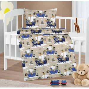 Bellatex pamut bölcsőágynemű Agata Sailor kék 90 x135 cm, 45 x 60 cm