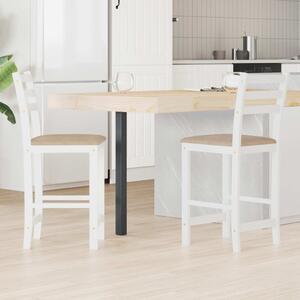 Étkező Székek 2 pcs Fehér 40 x 47,5 x 99,5 cm Tömör Gumi Fa