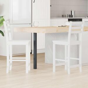 Étkező Székek 2 pcs Fehér 40 x 47,5 x 99,5 cm Tömör Gumi Fa