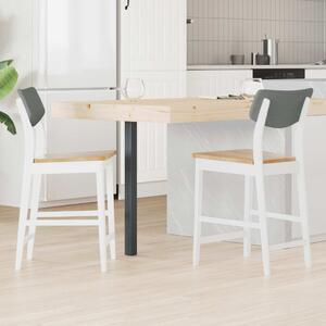 Étkező Székek 2 pcs Fehér 48 x 49 x 95 cm Tömör Gumi Fa