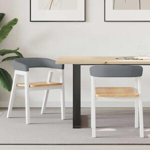 Étkező Székek 2 pcs Fehér 54 x 57 x 73 cm Tömör Gumi Fa