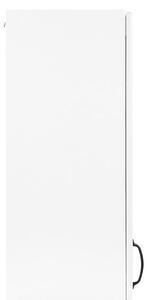 Egyajtós üveges faliszekrény, 40/72 cm, fehér - LAC DES SIGNES