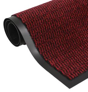 VidaXL 2 db piros négyszögletes bolyhos szennyfogó szőnyeg 60 x 90 cm