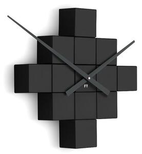 Future Time FT3000BK Cubic black Design falra ragasztható óra, átmérő 50 cm