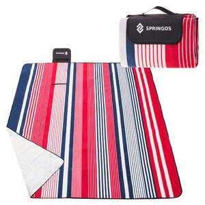 PreHouse Piknik takaró 200x160 csíkos - piros-kék