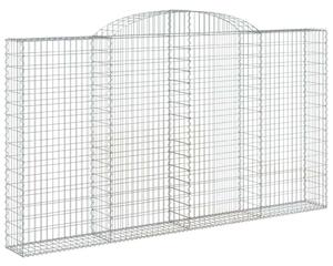 Íves horganyzott vas gabion kosár 300 x 30 x 160/180 cm