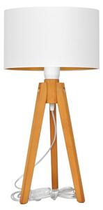Helam Asztali lámpa ALBA 1xE27/60W/230V fehér/arany/tölgy HE1485