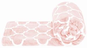 PreHouse Kétoldalas plüss takaró 200 x 220 cm - világos rózsaszín