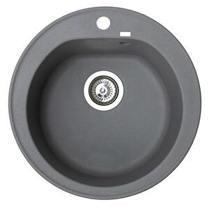 Venera Metalac Xgranit Gránit Mosogatótálca - Extra mély, Egymedencés, Kerek, Grafit