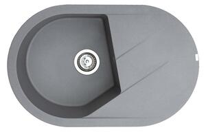 Vesta Plus Metalac 372999 Gránit Mosogatótálca - Extra mély, Csepegtetőtálcás, Grafit