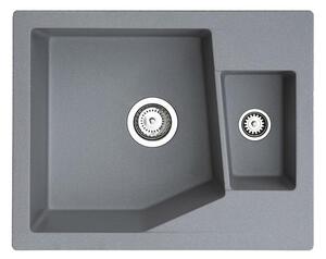 Linea M 1.5D Metalac Xgranit Gránit Mosogatótálca - Extra mély, Egymedencés, Grafit