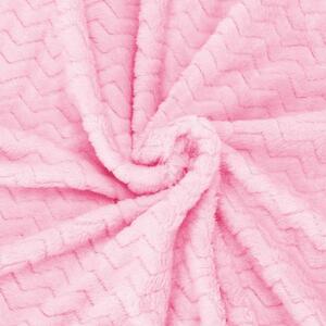 PreHouse Kétoldalas plüss takaró 200 x 220 cm - rózsaszín