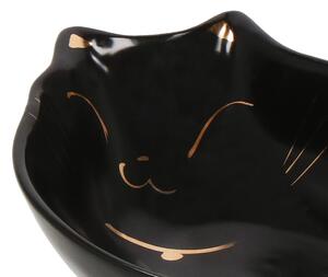 PreHouse Kerámia tál macskáknak - fekete