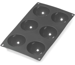 LÉKUÉ Semi-Sphere Mould szilikon félgömb sütőforma 6db Fekete LK881169