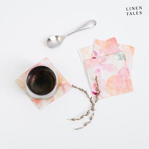 Rózsaszín textil poháralátét szett 4 db-os – Linen Tales