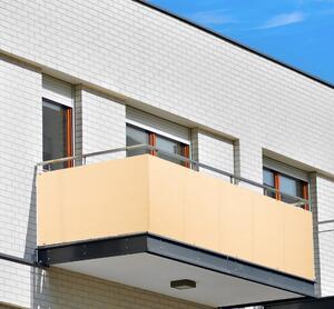 Bézs színű erkély paraván Méret (cm): 110X600 cm