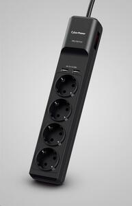 CyberPower P0420SUD0-DE 4 aljzat túlfeszültség védő és USB töltő 2 x 2.4A