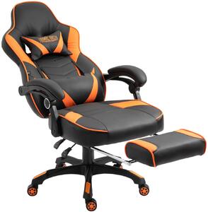 Tilos műbőr gamer szék, extra széles ülés, dönthető támla,lábtartó, 136 kg-ig