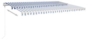 VidaXL kék és fehér automata napellenző 500x300 cm