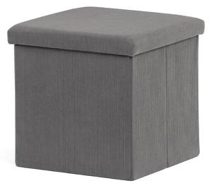Zsámoly Tárolóval Szürke Kordbársony. TAB-471
