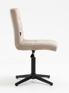 HR7009N Latte modern velúr szék fekete lábbal