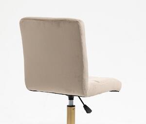 HR7009N Latte modern velúr szék arany lábbal