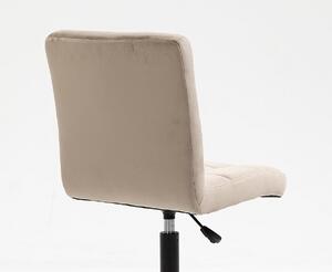 HR7009K Latte modern velúr szék fekete lábbal