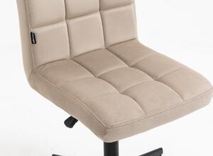 HR7009N Latte modern velúr szék fekete lábbal