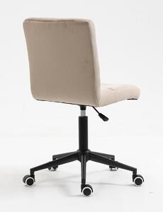 HR7009K Latte modern velúr szék fekete lábbal