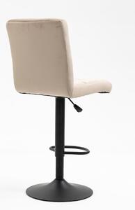 HR7009W Latte modern velúr szék fekete lábbal