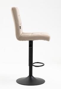 HR7009W Latte modern velúr szék fekete lábbal