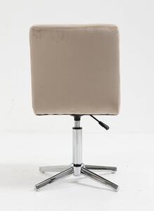 HR7009CROSS Latte modern velúr szék krómozott lábbal