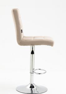 HR7009W Latte modern velúr szék krómozott lábbal
