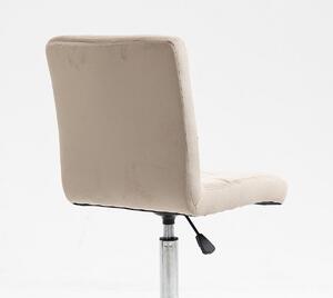 HR7009K Latte modern velúr szék krómozott lábbal