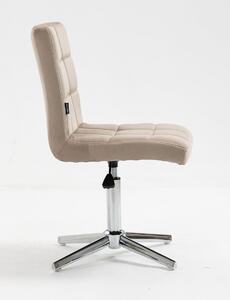 HR7009CROSS Latte modern velúr szék krómozott lábbal