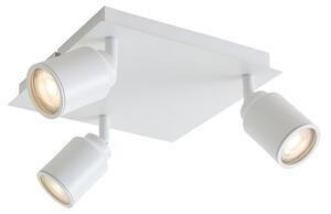 Modern fürdőszoba reflektor fehér négyzet alakú 3-lámpás IP44 - Ducha