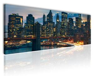 120x50cm - Manhattan esti fényei vászonkép
