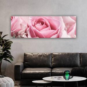 120x50cm - Pink rózsa kompozíció vászonkép